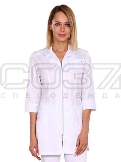 Куртка медицинская женская СБ161 цв.белый тк.тиси