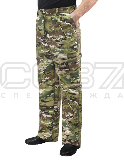 Брюки летние Трофей цв.мультикам тк.рип-стоп 1